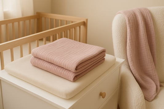 Dusty Rose Muslin Swaddle Blanket